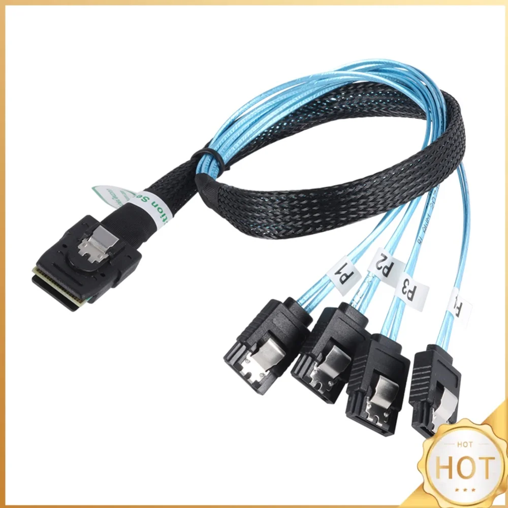 Internal Mini SAS SFF-8087 36-Pin to 4 SATA 7-Pin Hard Drive Splitter Cable