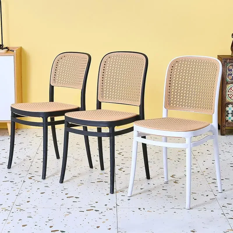 

2026 Modern Leisure Plastic Chair Minimalist Stackable Seating for Dining Room Patio Balcony and Indoor-Outdoor Living Plastic C