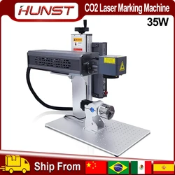 HUNST Macchina per marcatura laser CO2 CRD CR30C 35W CRD CR30C 35W Tubo laser in metallo adatto per pelle, tavola di legno, incisione su plastica