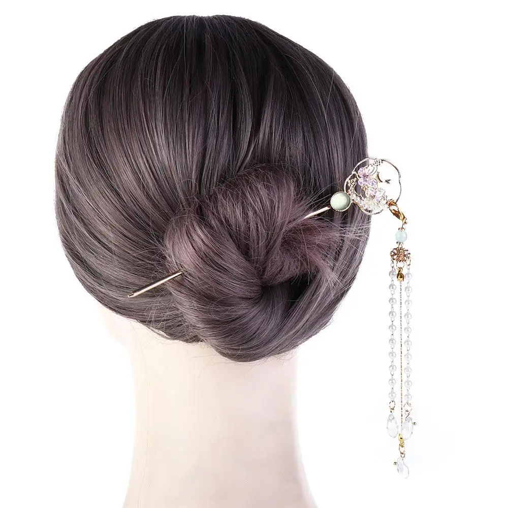 Butterfly Flower Exquisite Sweet Hanfu Decoration Women Tassel Hair Stick Chinese Style Hair Fork Ancient Hair Stick Headdress