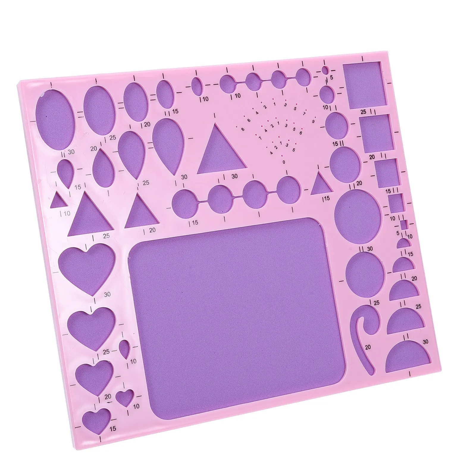 Paper Quilling Template Board 8x7'' Multi-Shape Plastic Sizing Guide for Paper Flowers Cards DIY Quilling Template for Beginners