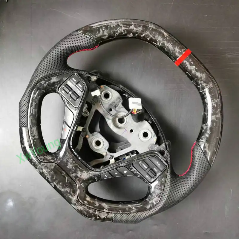 For KIA K2 K3 K3S K5 Ceed JD Customized 100% Real Carbon Fiber Car Steering Wheel