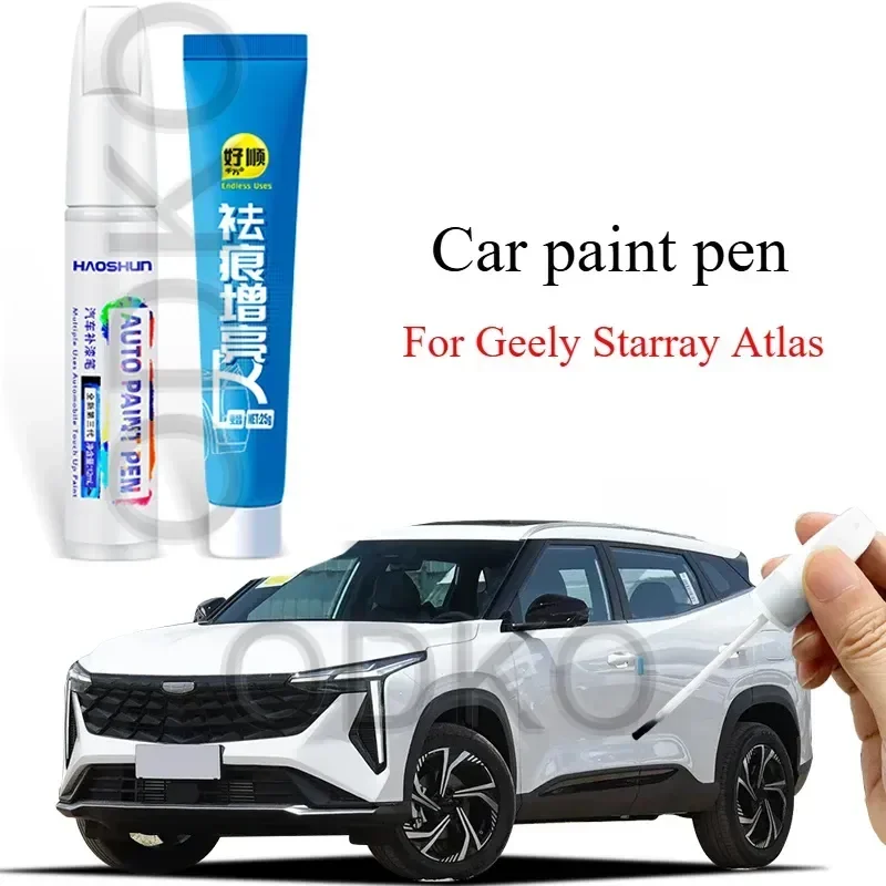 For Geely Starray Atlas Pro Paint Pen Hanyu White Boyue X Modified Accessories Auto Supplies Original Car Paint