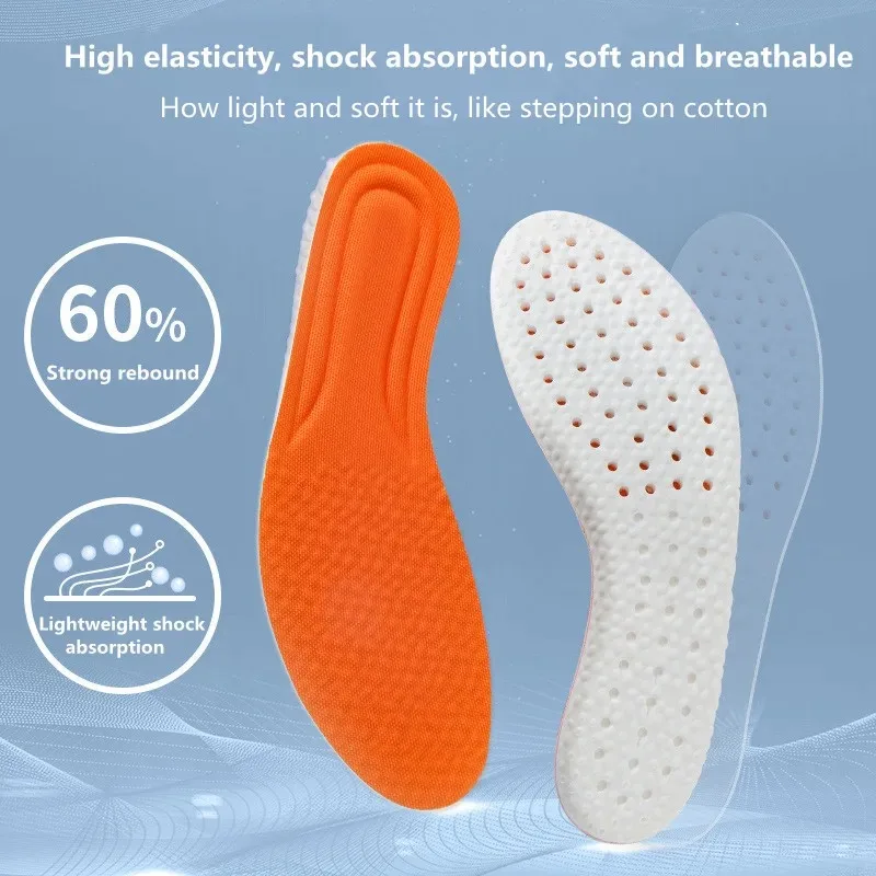 

1 pair Men's and women's sports shoes Latex insoles Soft and sweat absorbing Shock absorbing insole Anti foot pain insole