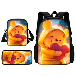 Winnie the Pooh Tigger Child School Backpack With Shoulder Bag Pencil Bags School Bags for Boys Girls Best Gift