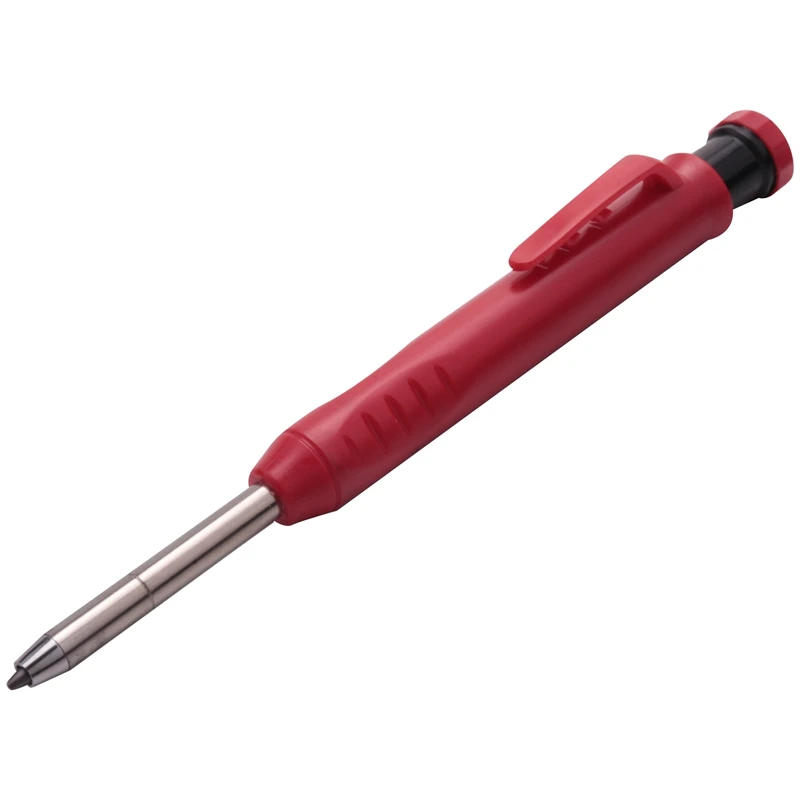 Carpenter Scriber Kit de marcação, lápis mecânicos com apontador embutido, marcador de recargas para construção, 2 pcs