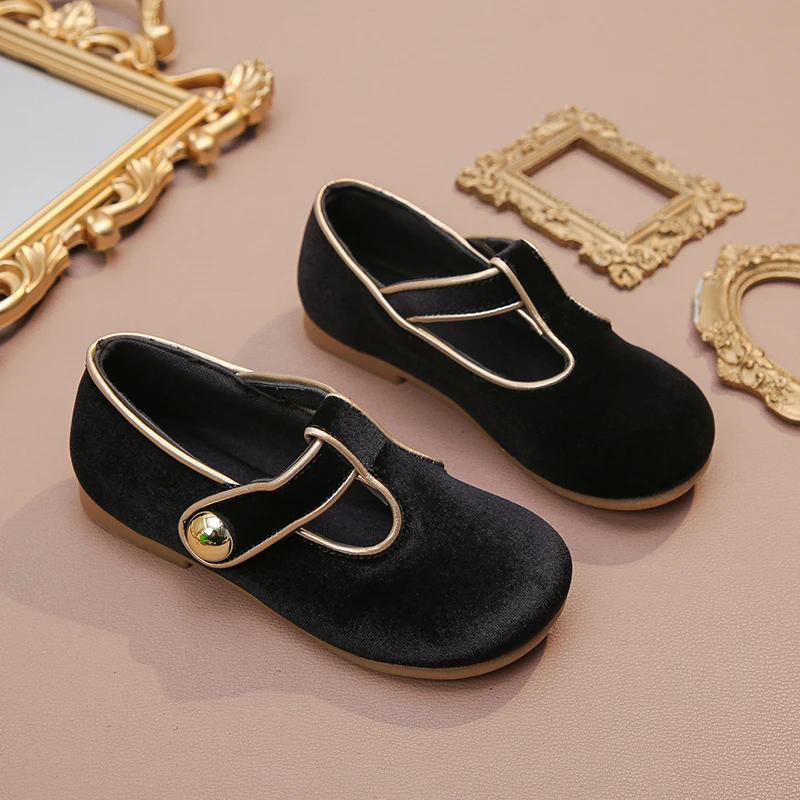 

Детские туфли на плоской подошве, элегантные танцевальные туфли принцессы для девочек с круглым носком, мягкая подошва, осень 2023, новая детская модная обувь, элегантная