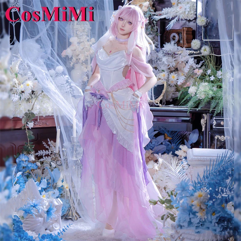 CosMiMi Game Honkai Impact 3 Elysia, костюмы для косплея, новая кожа, элегантное милое торжественное платье, одежда для ролевых игр на Хэллоуин, S-X