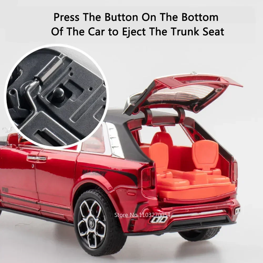 1:24 ロールスロイス カリナン スペクター ダイキャスト合金製モデル玩具車 衝撃吸収 サウンドライト プルバック ドア開閉 友達へのプレゼント