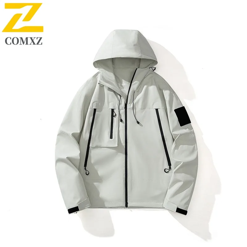 COMXZ الحد الأدنى Chaqueta يندبروف مقاوم للماء خفيفة الوزن الجري المشي لمسافات طويلة معطف ركوب الدراجات عالية الجودة الرجال سترة واقية جاكيتات #4