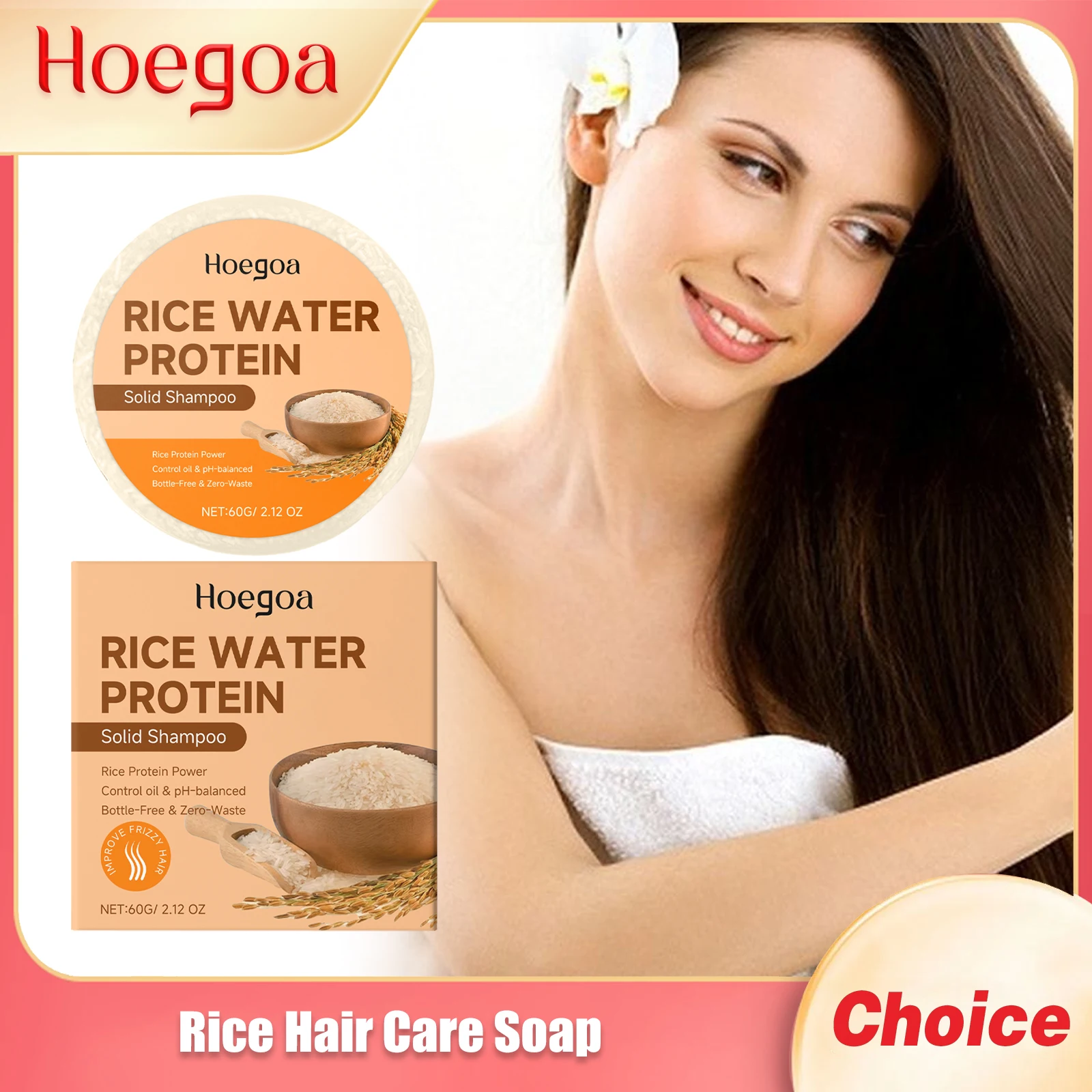 

HOEGOA Rice Hair Care Soap Deeping Cleaning Nourishing Scalp Removing Dandruff Reduce Oil Improve Quality Hair Moisturizing Soap