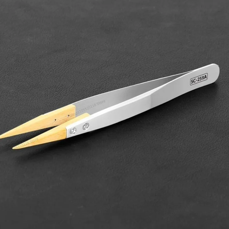 For Watch Repair Tools, Precision Anti-magnetic Tweezers No. 27 Pointed Tweezers, Insulation Does Not Hurt Parts Watch Tools
