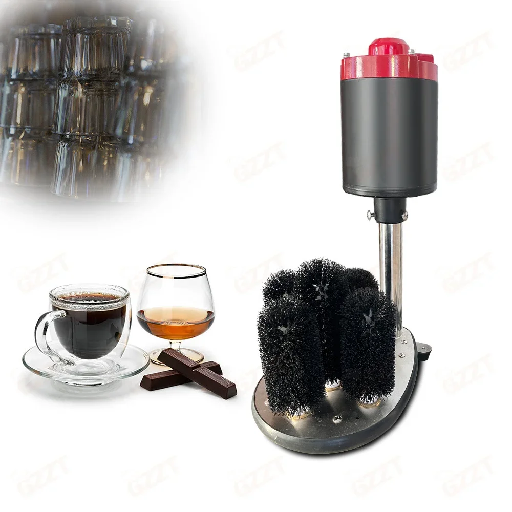 Commercial Tabletop Hotel Milk Tea Shop Glass Washer Electric Automatic Cup Cleaner Cup Wash Machine Brush Bar Glass Washer