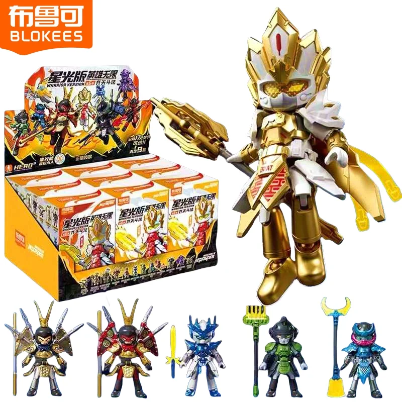 

In Stock BLOKEES HERO SPIRE WARRIOR VERSION 06 Blind Box Sun Wukong Zhu Bajie Tang Seng Assembled Movable Model Toys