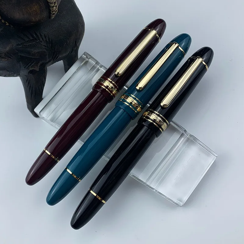 New Resin Fountain Pen Transparent Yongshen 630 NO.8 Big Size Daming Pointed Copper Piston F Nib Ink Pen Office Writing Gift