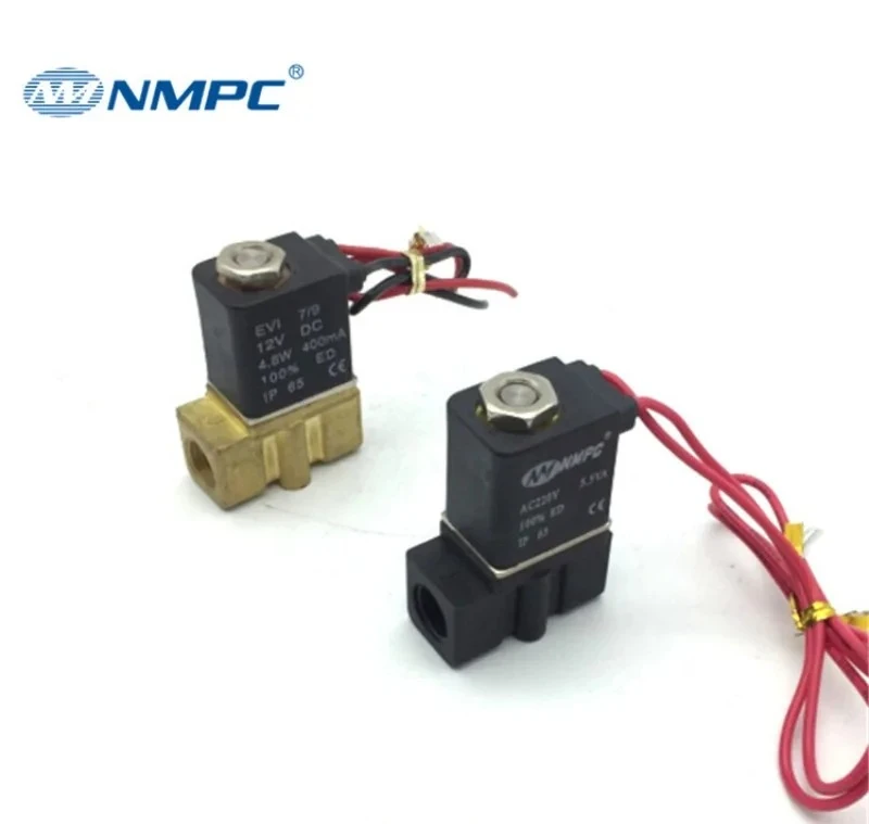 Pneumatic 2P025/2V025 DC12V DC24V，Piping Diameter Size 6 8mm Aluminum Alloy Direct Acting Two-way Water Solenoid Valve