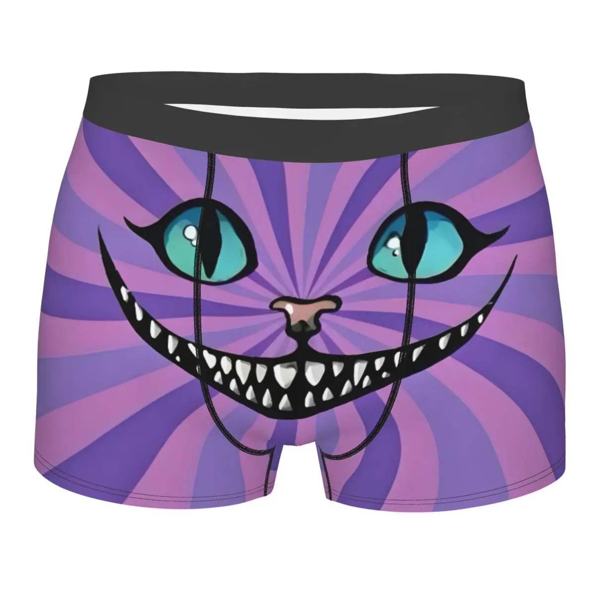 

Customized Smiling Cheshire Cat Underwear Male Print Animal Boxer Shorts Panties Briefs Soft Underpants