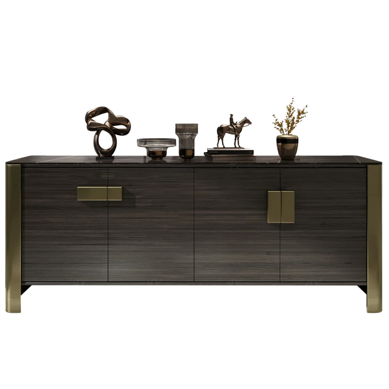 

Postmodern light luxury dining side cabinet American dining room rock slab household storage cabinet Minimalist living room