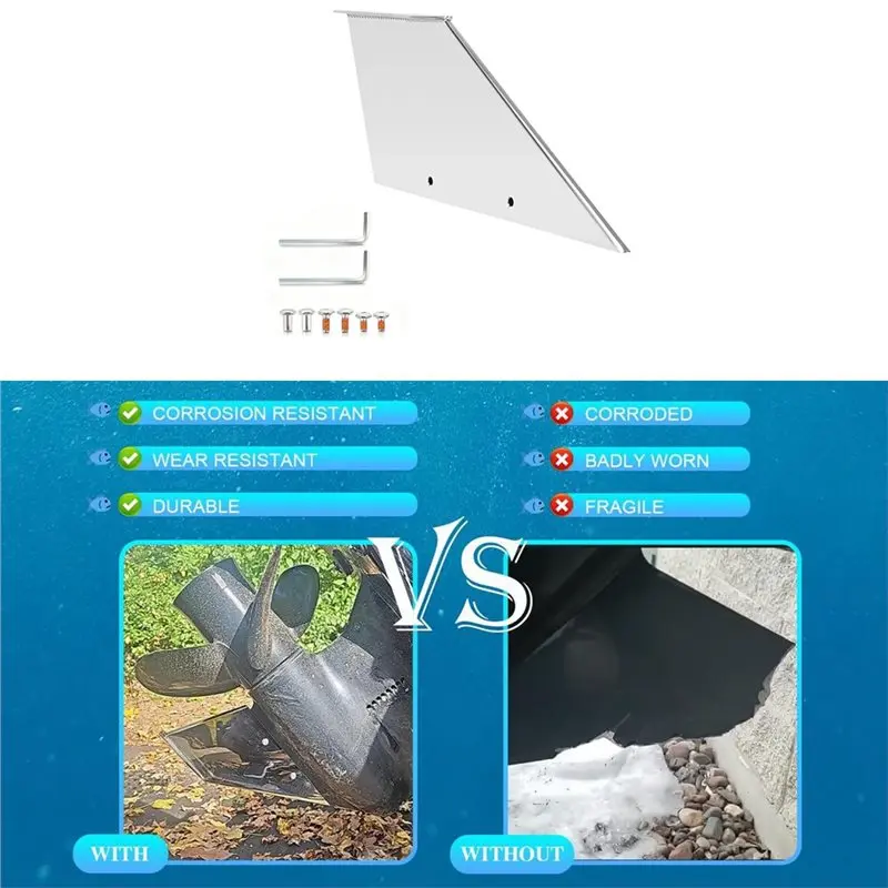 Boat Tail Fin Protector Cover 27151 Stainless Steel Skeg Guard Fix For Yamaha 150-175HP 2& 4 Stroke 1984-