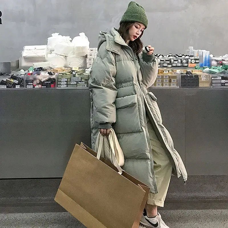 

Зимняя европейская новая пуховая хлопковая куртка для женщин, хлопковая куртка большого размера для поездок на работу
