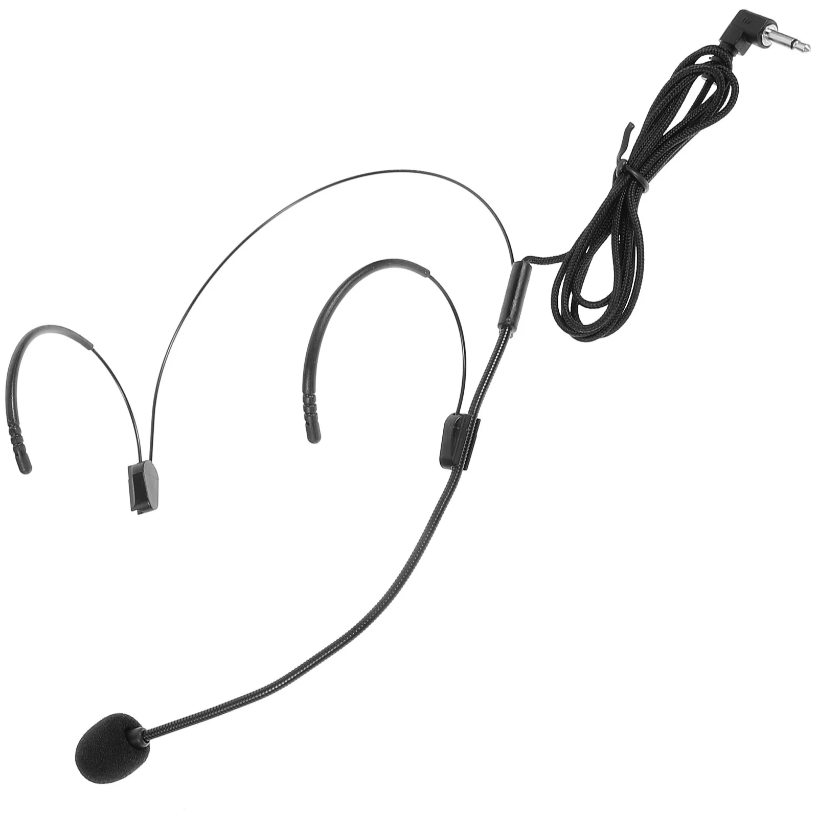 

Head Microphone Flexible Wired Ultra Thin Two Ear Hanging Mic Clear Speech Powerful Voice Amplifier Presentation Teachers