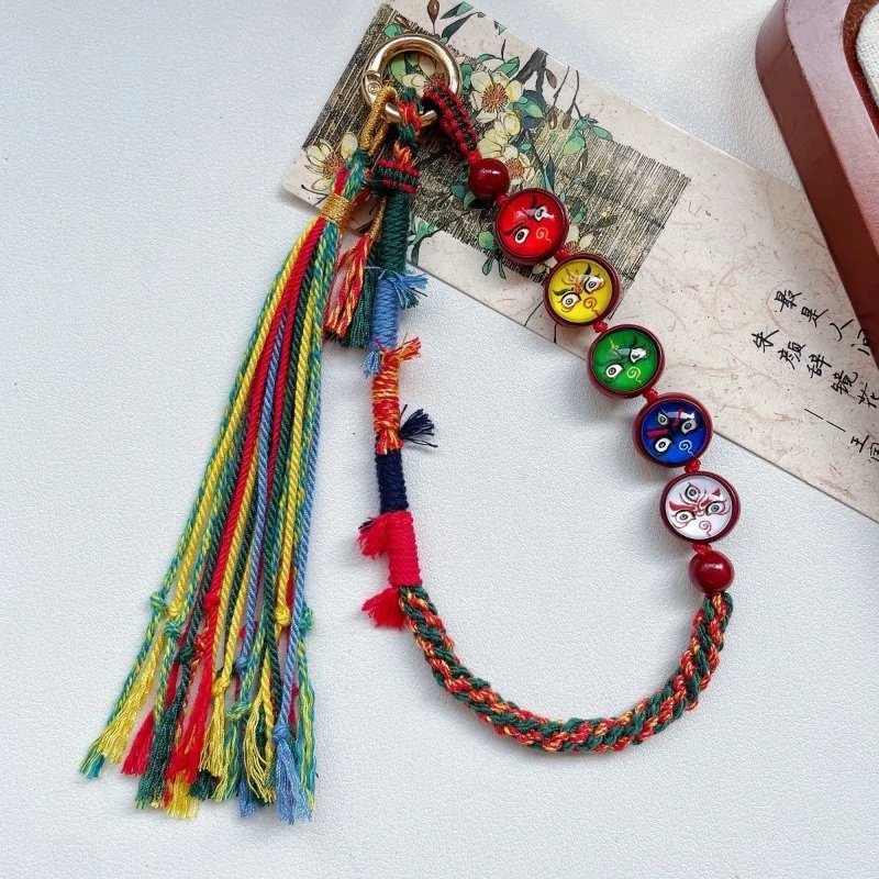 

Оригинальный тибетский брелок-амулет «Пять богов богатства» с ремешком для телефона и ручным ремешком для переноски, прочный, с китайским узором, подарок