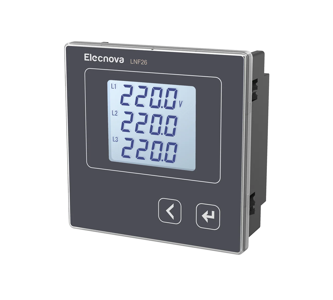 LCD display AC digital 3 phase panel voltage meter