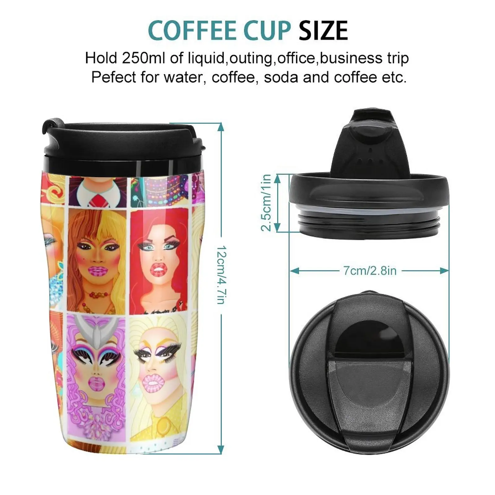 DRAG QUEEN ROYALTY Travel Coffee Mug Cup Set Set Insulated Cup For Coffee Thermal Glass For Coffee Sets Of Te And Coffee Cups