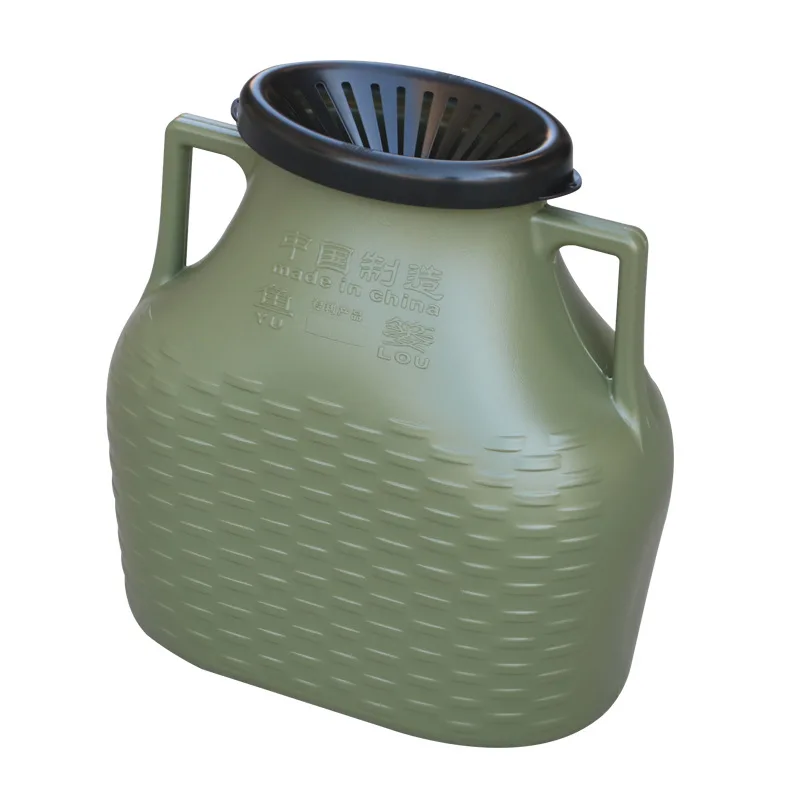 Outdoor plastic fish baskets, crab and shrimp buckets, small hand fishing baskets for stream wading
