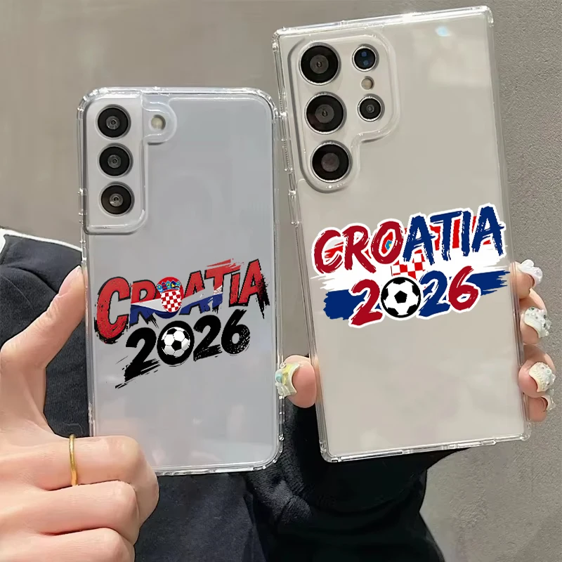 Croatia Football Champion 2026 Phone Case For Samsung Galaxy S26 S25 S24 Plus S23 FE S22 S21 S20 Ultra 5G S10 Soft Clear Cover