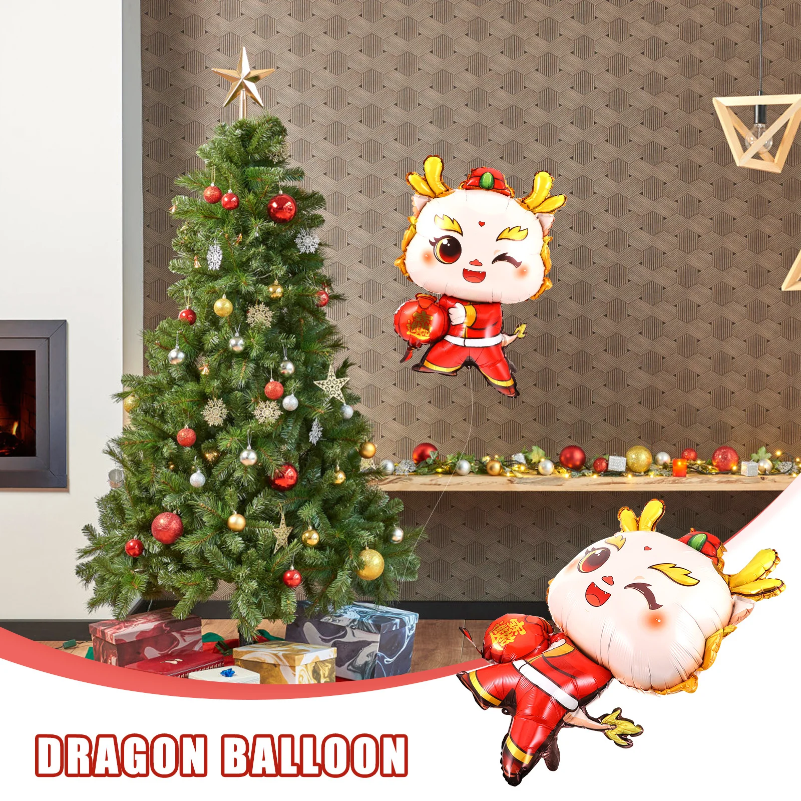 

Chinese Dragon Balloon Spring Festival Decor Lucky Wealth Symbol Reusable Easy Inflate 2024 Party Supplies Dragon Balloon