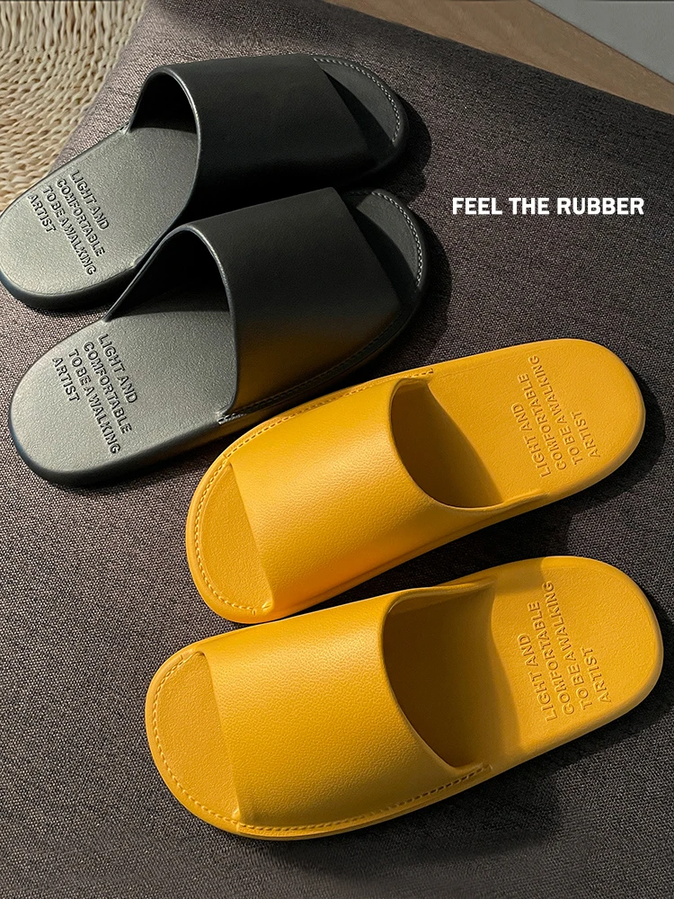 Home Slippers Women Summer Simple Home Indoor Couple Quick-Drng Bathroom Non-Slip Eva Bath Slippers Men