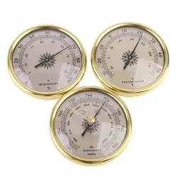 3-Piece Set 7.2cm Mini Thermometer Hygrometer Barometer Universal  Temperature&Humidity&Atmospheric Pressure Meter Household