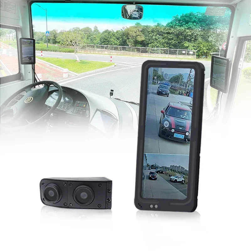 24V Full HD 12.3 Inch Split View Blind Spot Bus Side Backup Mirror Monitor Camera Mirrorless Truck Digital Wing Mirror