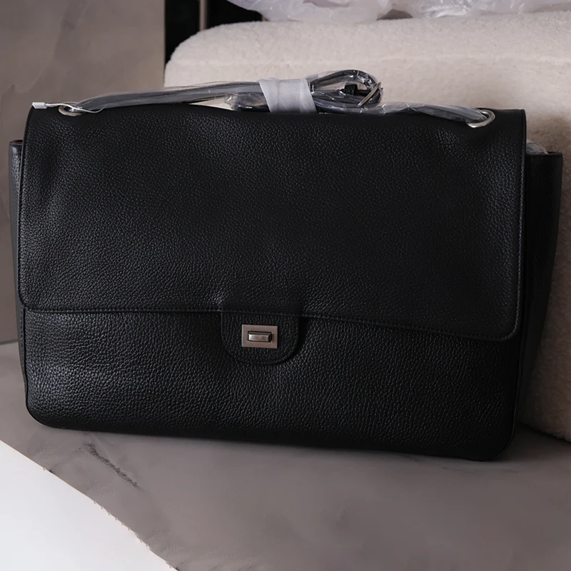 Women's Head Layer Cowhide Crossbody Bag Versatile Commuting Flip Cover Shoulder Bag