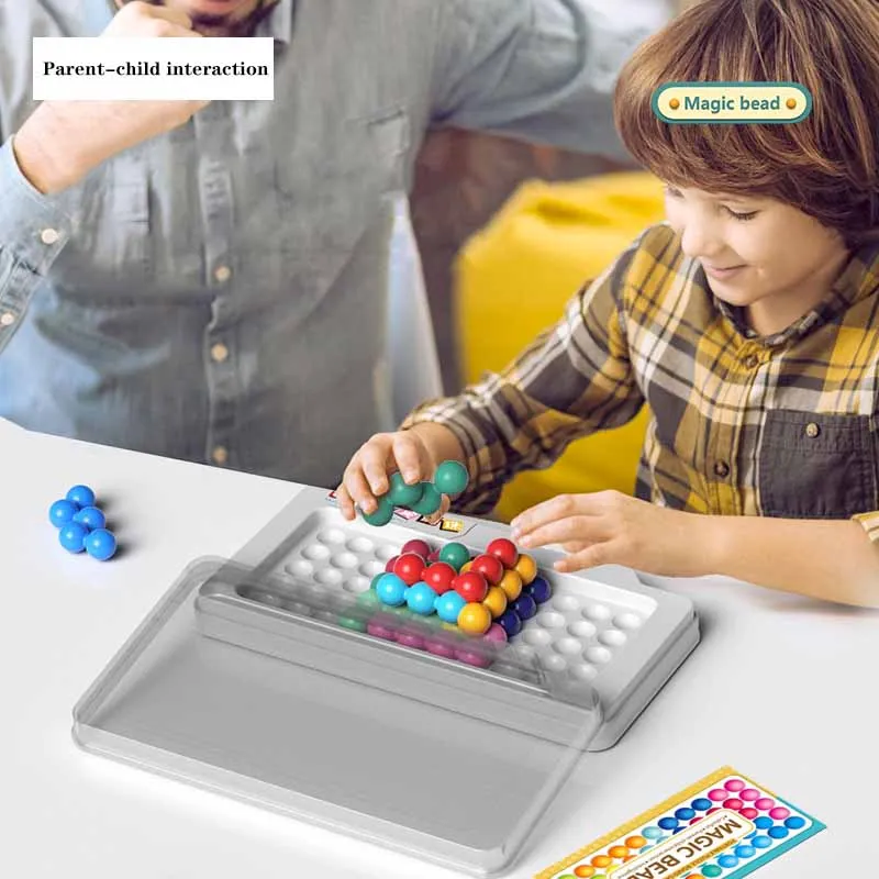 Children Desktop Games Intelligence Magic Beads Thinking Training Pyramid Game Reasoning Breakthrough Puzzle Brain Burning Toys