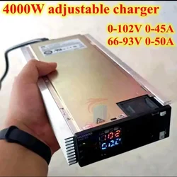 4000W adjustable charger 0- 140v 50-102v 45A 60v -93v 50A lithium battery charger 24V 36V 30A 48V 60V 72V 54.6v 50A 25A 40A 20A