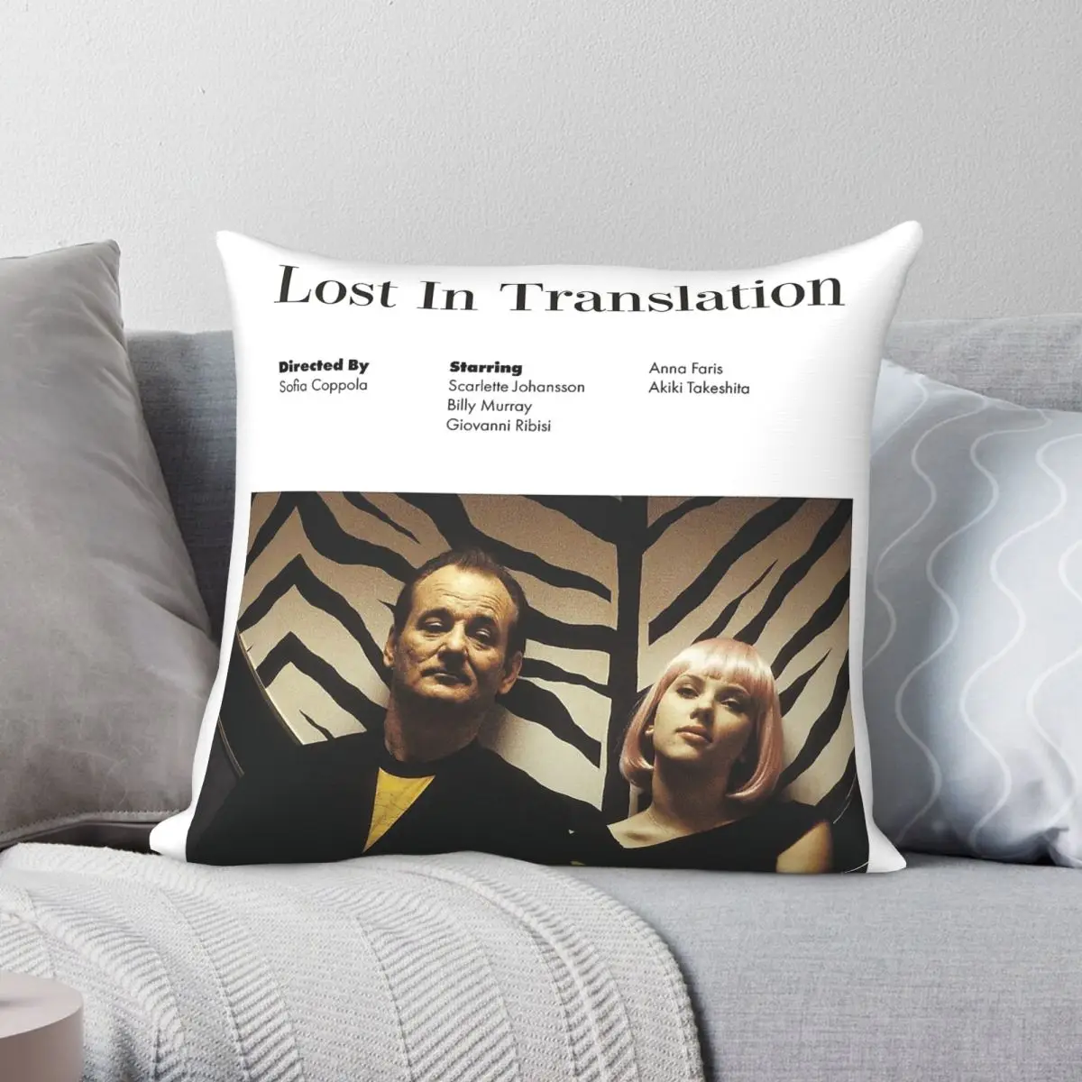Lost In Translation Sofia Coppola Square Pillowcase Polyester Linen Velvet Pattern Decor Pillow Case Sofa Seater Cushion Cover