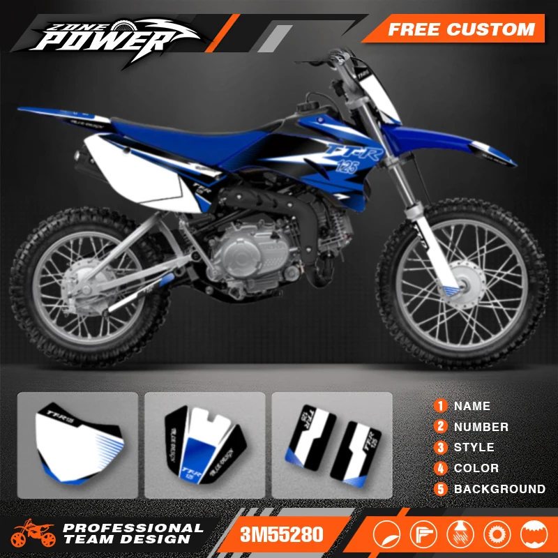 

Powerzone для Yamaha TTR110 2008-2015 2016 2017 2018 2019 2020 2021, индивидуальные фоны, графические наклейки, наборы наклеек 09