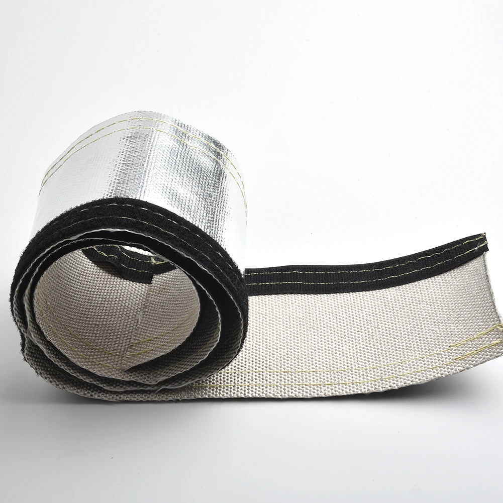 Black Silver Hose Cover Heat High temperature Protection Removal Replacement 1Pc Convenient Heat Shield Insulated