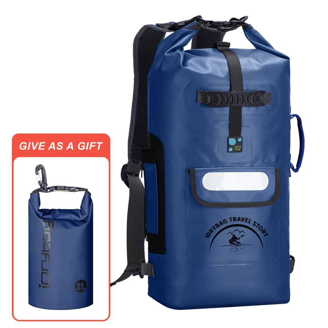 

IDrybag Waterproof Backpack for Women Men Dry Bag Backpack for Sports Kayaking Beach Boating Canyoning Waterproof Dry Bag