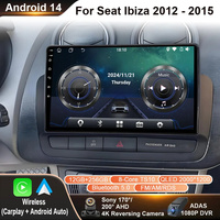 Car Radio For Seat Ibiza 2012 - 2015 2K QLED Android 14 Multimedia Video Player GPS 4G CarPlay Auto Wireless Stereo No 2Din WIFI