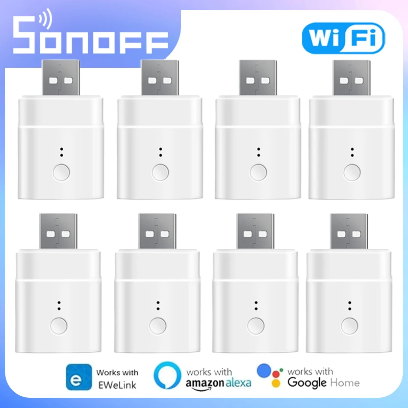 SONOFF Micro 5V USB Smart Switch Adapter Switch Via EWeLink Mobile App Control Timer Alexa Google Home Assistant Voice Control