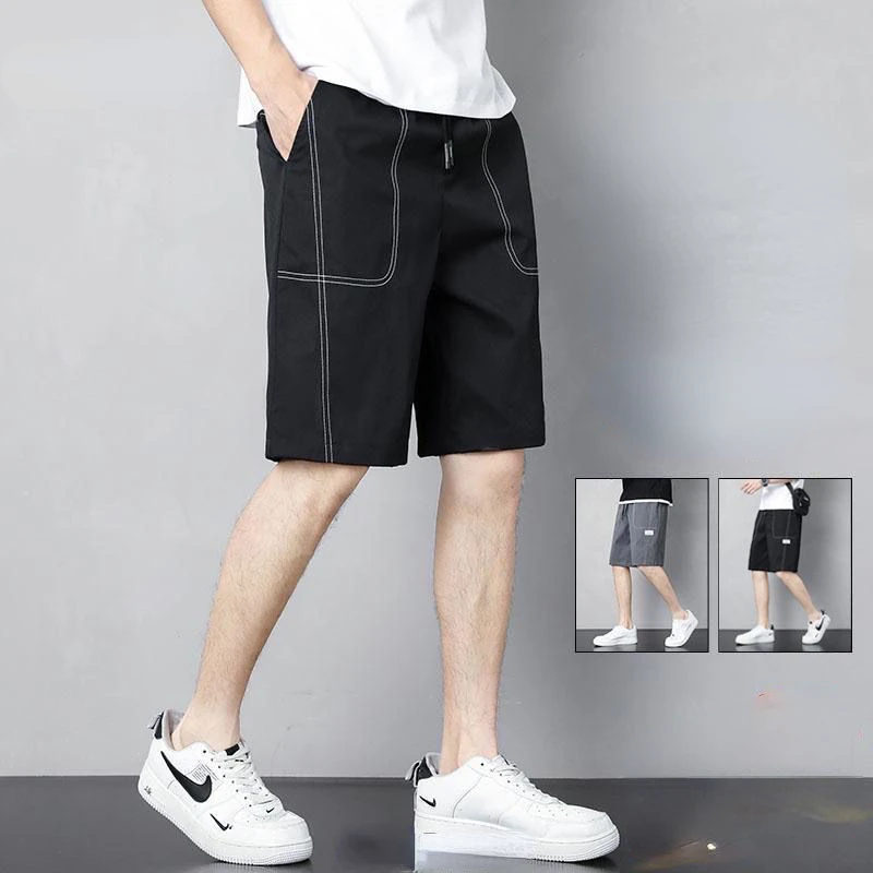 

Men Casual Gym Shorts Multi-pocket Summer Thin Sweatpants Basketball Shorts Loose Elastic Waist Beach Pants Men's Clothing New