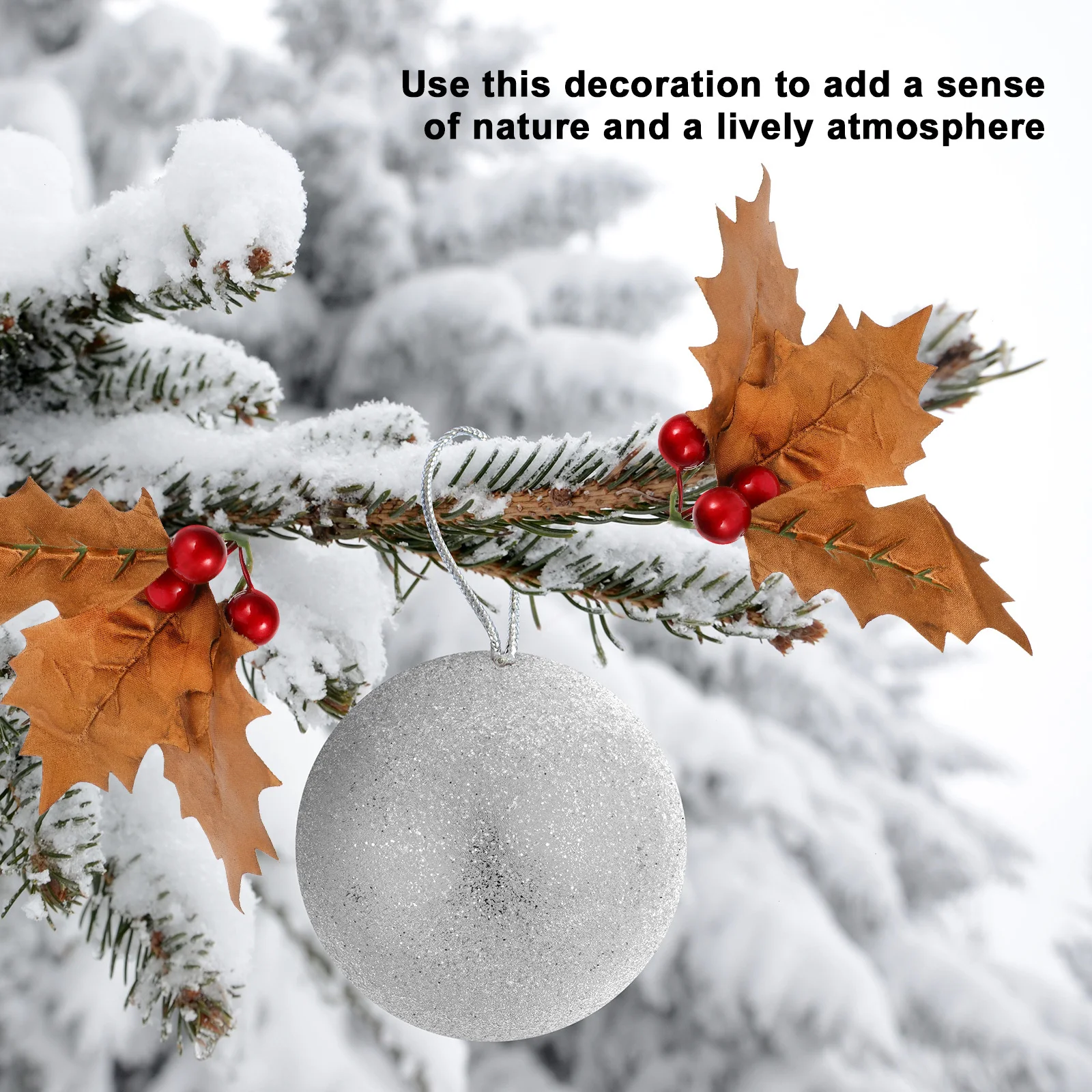 

6pcs Desktop Decoration Fake Plant For Xmas Party Home Use Artificial Leaf Ornaments Evening Event Showcase Decor