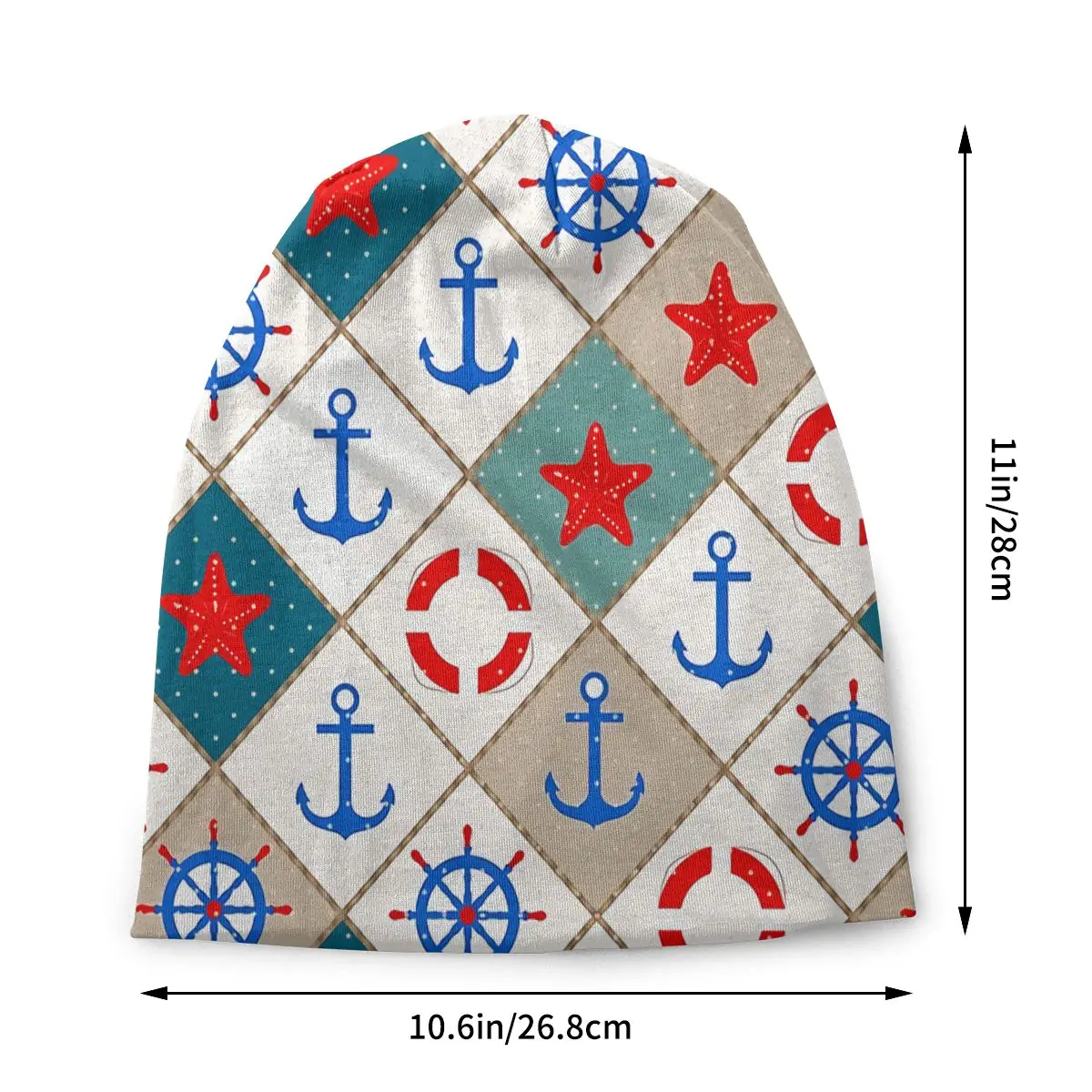 Sea Marine Anchor Washed Thin Bonnet Cycling Street Skullies Beanies Men Women Hats