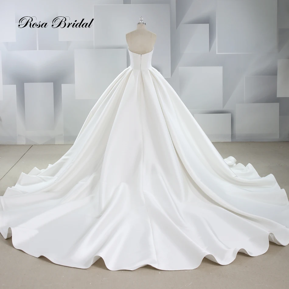 High Quality With Good Price Real Work Satin Beading Wedding Dress