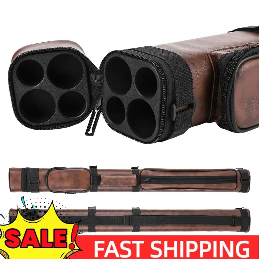 

Квадратный чехол для кия с четырьмя отверстиями, кожаный ящик для хранения бильярдного кия, сумка для кия, чехол для переноски бильярдных палок, аксессуары для бильярда