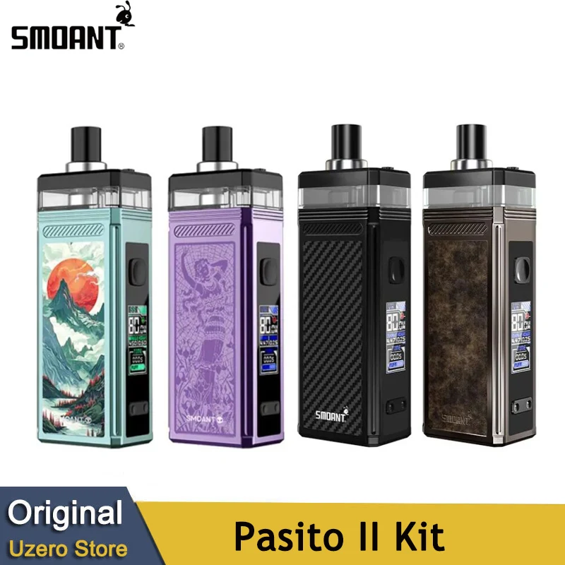 Kit Original Smoant Pasito II, cartucho de cápsula de 6ml con batería de 2500mAh TC Mod 80W Pasito 2 E, Kit de vapeo de cigarrillo, vaporizador