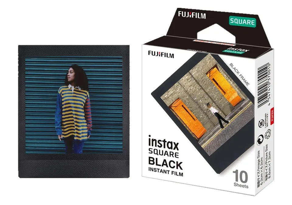 Fujifilm Instax فيلم مربع صغير ، ورق صور بحافة سوداء وبيضاء ، 10-50 ورقة لكاميرا Instax ، SQ10 ، SQ6 ، SQ20 ، طابعة Share